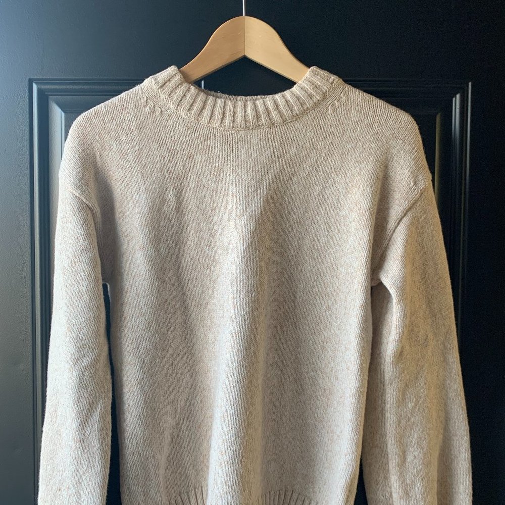NWOT Women's J Crew Beige Fisherman's sweater, size small